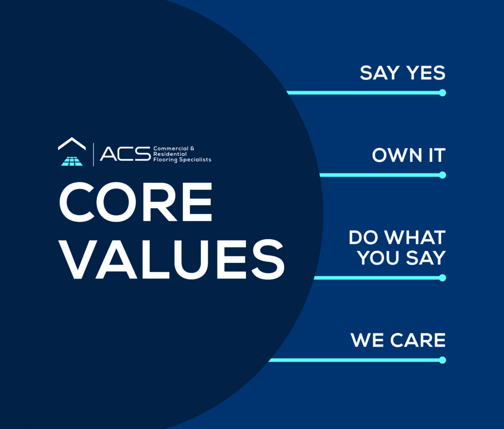 ACS Core Values: Say Yes, Own It, Do What You Say, We Care