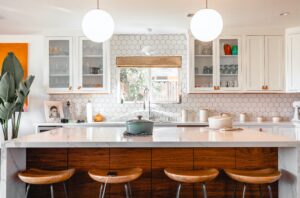 hexagonal beehive ceramic tile pattern for kitchens